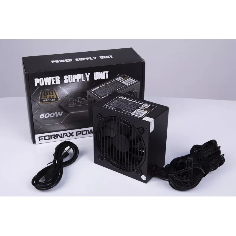 Toiteplokk ATX 80+Bronze 600W aktiivne PFC, 12 cm ventilaator