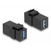 DeLOCK Keystone-moodul USB 3.0 A-pesa - A-pesa must 1:1