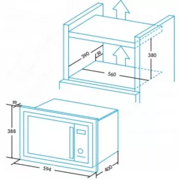 Grillmikrolaineahi Edesa EMW-2530-IG BK 900 W, 25 L