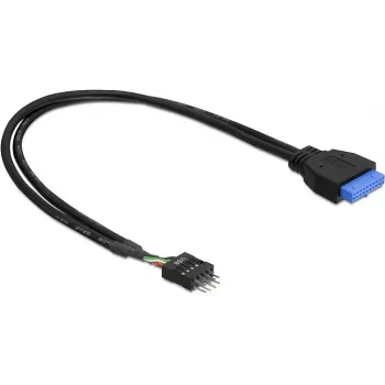USB 3.0 19 kontaktiga USB 2.0 8 kontaktiga kaabel DeLOCK 83792 60cm must