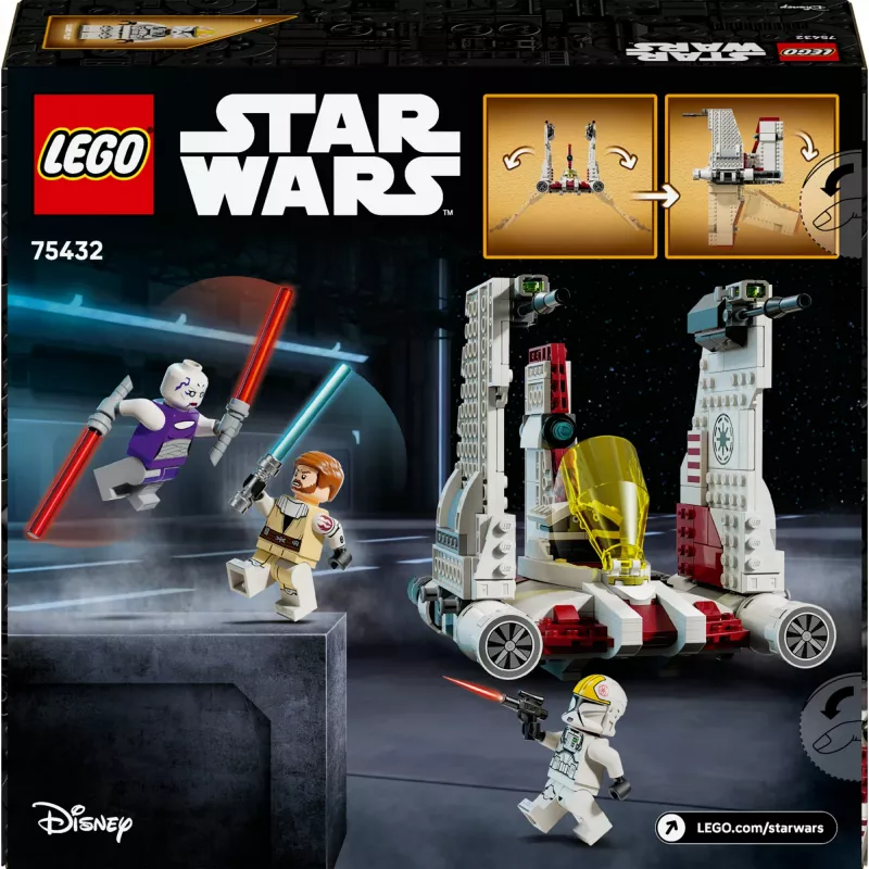 LEGO Star Wars V-19 Torrent Fighter 75432 ehituskomplekt — 567 tk, 3 minifiguuri, väljapaneku- ja mängumudel