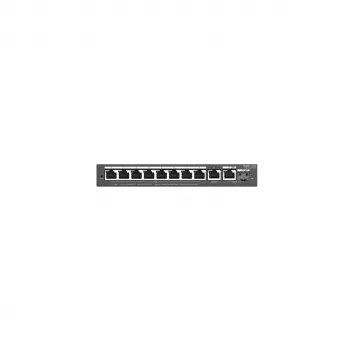 Hallatav L2 lüliti RUIJIE RG-ES210GS-P — 10x Gigabit RJ-45, 2x SFP, 8x PoE+ porti, 120W PoE eelarve, pilvehallatav