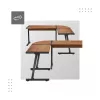 Puidust nurgalaud mark adler Leader 5.5 WN — puitlaastplaadist plaat, terasraam, 1470×1120×740 mm