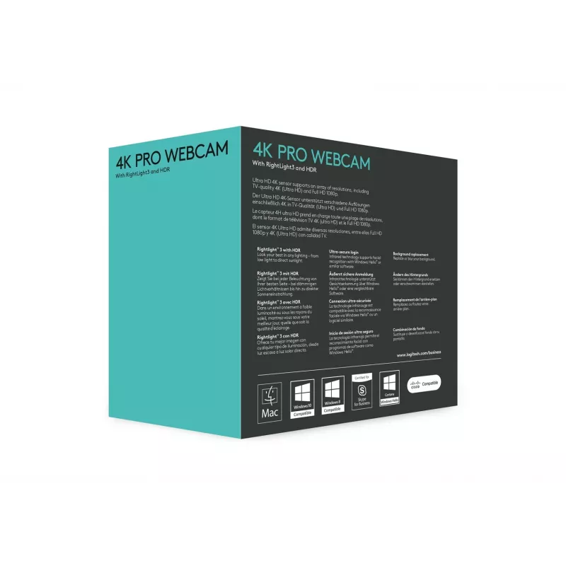 Veebikaamera Logitech BRIO ULTRA HD PRO 13 MP 4096x2160 USB 3.2