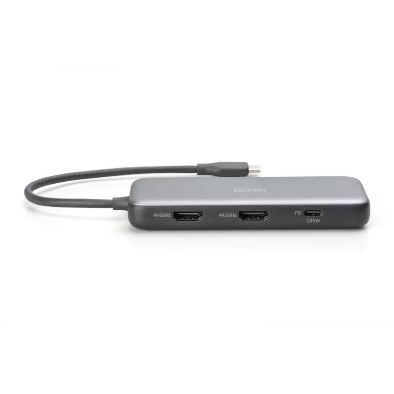 USB-C dokkimisjaam Digitus DA-70915 8-pordiline 100W Power Delivery