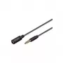 Wentronic Goobay 3,5 mm pistikupikenduskaabel, must, 1 m – 3,5 mm pistik (4-kontaktiline, stereo) > 3,5 mm pesa (4-kontaktiline, stereo) (62477)
