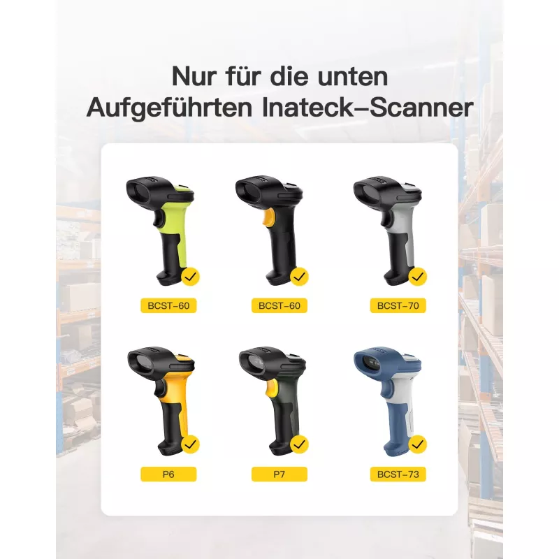 Vöötkoodiskanner Inateck BS04001 2-in-1 juhtmevaba USB laetav käeshoitav skanner