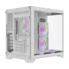 Darflash FT418 arvutikorpus + 6 aRGB ventilaatorit (valge)