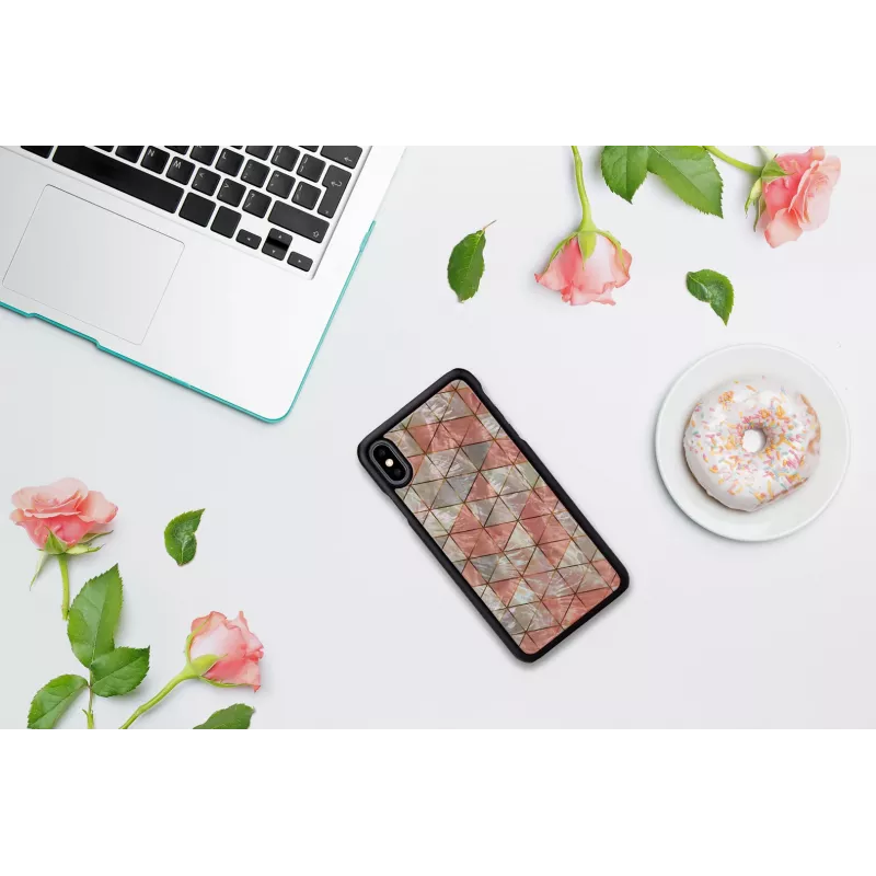 Kaitsev nutitelefoniümbris iKins iPhone XS Max jaoks — teemantmustriga, must