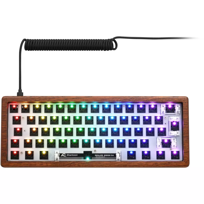 Sharkoon mänguklaviatuur Skiller SGK50S4 Gen2 Wood barebone