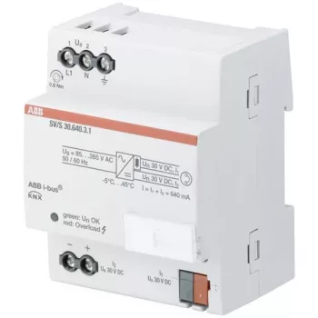 Toiteadapter/muundur ABB SV/S30.640.3.1 — 30 V väljund, 85–265 V sisend, hall, plastkorpus (72×64.5×90 mm)