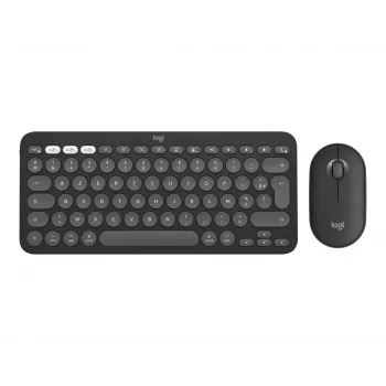 Logitech Pebble 2 Combo for Mac Wireless klaviatuur hiir QWERTZ German Graphite
