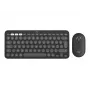 Logitech Pebble 2 Combo for Mac Wireless klaviatuur hiir QWERTZ German Graphite