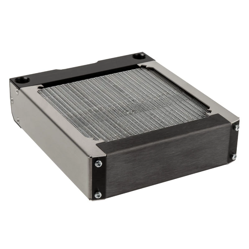 Radiaatoriplokk Aqua-Computer 33701 — alumiinium/vask/roostevaba teras, 160×140×40 mm, hõbedane
