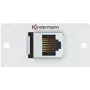 Kindermann Konnect 50 alu - Modulaarne Faceplate-Snap-In - RJ-45