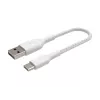 USB-kaabel Belkin CAB002BT0MWH 0,15 m USB A USB C Valge