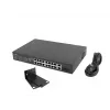 Haldamatu lüliti LANBERG RSFE-16P-2C-250 — 18-port Gigabit, 16x PoE+ (30W), 2x SFP, 250W, 1U, metall, riiulipaigaldus
