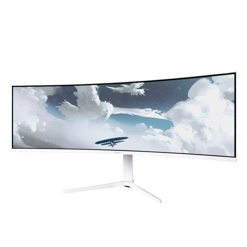 Kumer monitor Arozzi Nova 49 tolli (124,5 cm) Dual QHD 5120×1440 LED VA, 32:9, 4 ms, USB-jaotur, kõlarid, valge