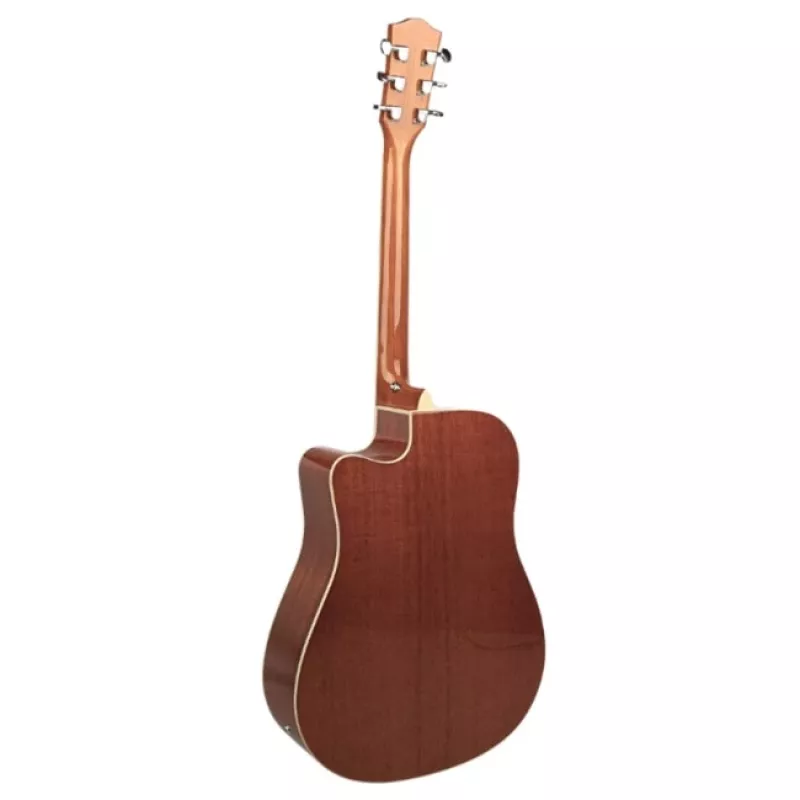 Elektroakustiline kitarr V-tone VEAG1 CE 4/4 Wood — täissuuruses dreadnought, cutaway, kuusepealispuu, mahagonist selg ja küljed, sisseehitatud eelvõimendi