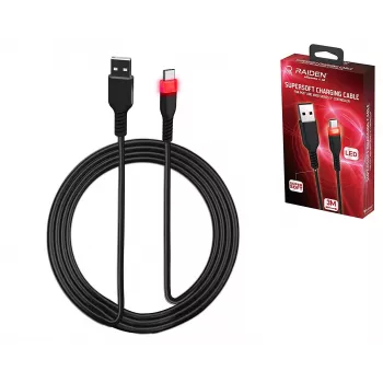 USB-C laadimiskaabel SUBSONIC SA5601 3 m – Ühildub PS5, Xbox, Nintendo Switchiga