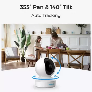 Sisene IP turvakaamera Reolink E Series E330 — 4MP, 4 mm objektiiv, 84°×45° vaateväli, 2,4/5 GHz Wi‑Fi, kahesuunaline heli, inimese/looma tuvastus
