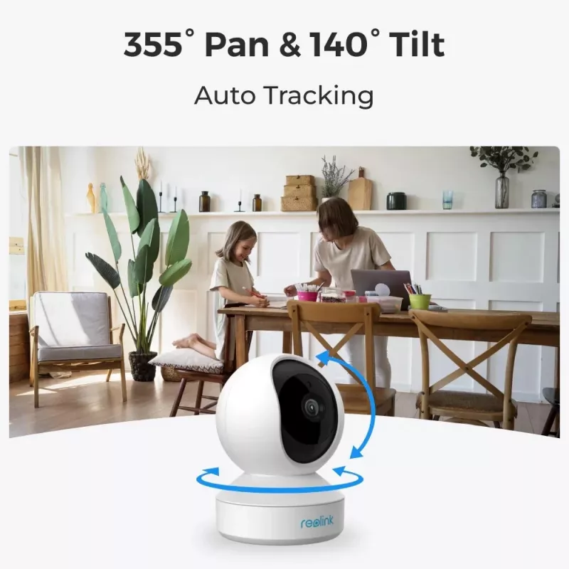 Sisene IP turvakaamera Reolink E Series E330 — 4MP, 4 mm objektiiv, 84°×45° vaateväli, 2,4/5 GHz Wi‑Fi, kahesuunaline heli, inimese/looma tuvastus