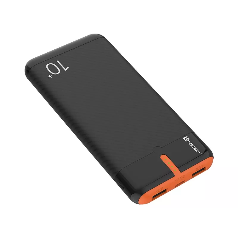 PowerBank EnerGo 10000mAh musta-oranž