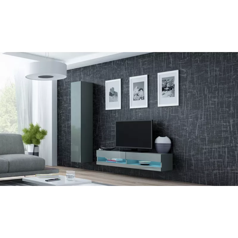 Cama TV-alus VIGO uus 30/140/40 hall/hall läikiv