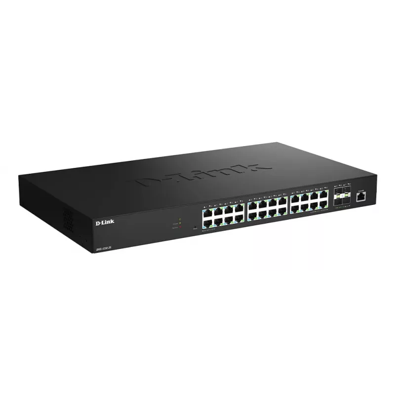 D-Link 28-pordiline 2.5G mitme-gigabitine nutihallatav kommutaator 4 x 10G SFP+ pordiga