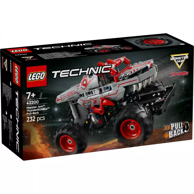 LEGO TECHNIC 42200 Monster Jam™ ThunderROARus™ tagasitõmbega veoga