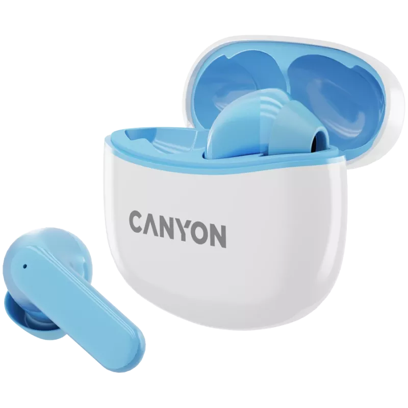 Canyon TWS-5 CNS-TWS5BL Kõrvaklapid – Tõeliselt juhtmevabad – Bluetooth 5.3 – Kõrvasisesed – USB-C laadimiskarp – Puutetundlik juhtimine – kuni 38 tundi tööaega – Must