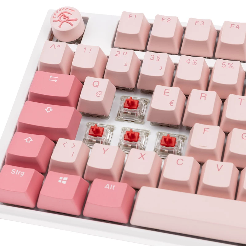 Ducky One 3 TKL klaviatuur Mängimine USB QWERTZ Saksa Roosa