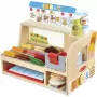 Melissa & Doug puidust lõika ja virna võileivalett delikatessilõikuriga – 56-osaline teesklusmängutoit – FSC-sertifikaadiga