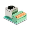 DeLOCK 90653 kaabli soomuundur RJ45 8 kontaktiga klemmiplokk Roheline Hõbedane