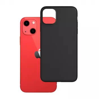 Matte silikoonümbris 3mk iPhone 13 jaoks, must