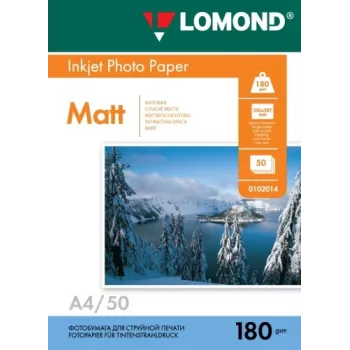 Lomond Photo Inkjet Paper Matte 180 g/m2 A4, 50 lehte