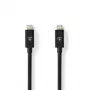 Nedis 1m USB-C 4.0 Gen 3x2, 240W, 8K@60Hz, 40Gbps | nikeldatud | 1.00 m | Ümmargune | PVC | Must | Karp (CCGB66040BK10)