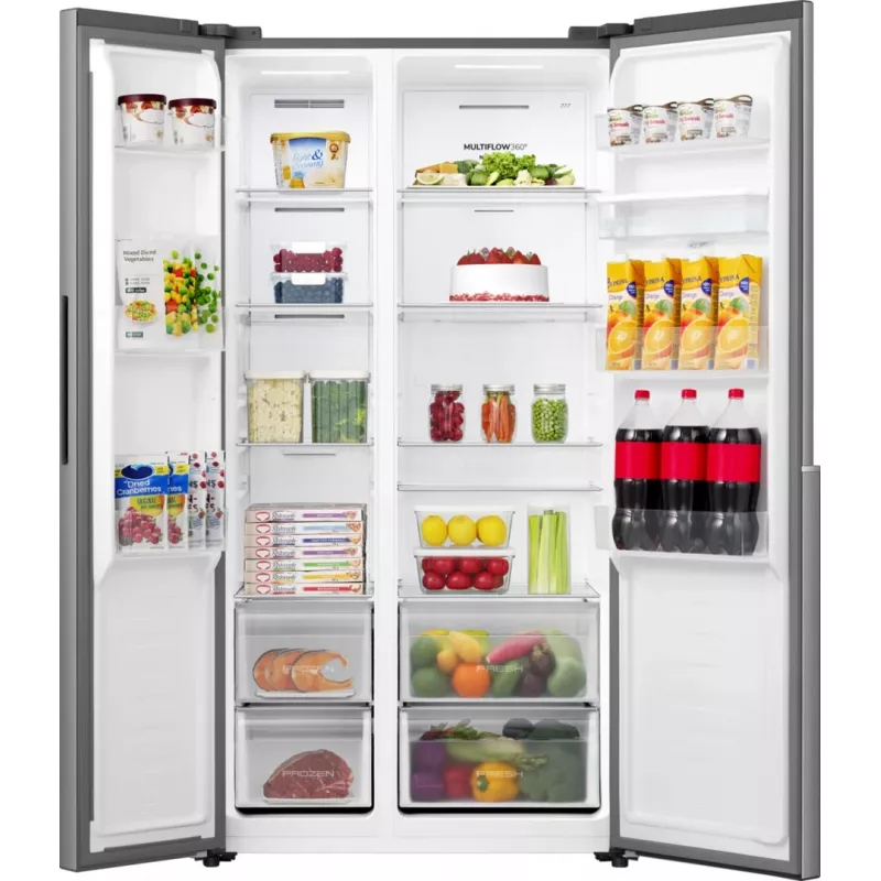 Gorenje HZF55082 NRS917E41XWD G400, eraldiseisev, Ameerika tüüpi uks, hall, 2 ust, puutetundlik, LED