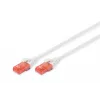 Võrgukaabel Digitus CAT 6 U/UTP ühendusjuhe RJ-45 Cat6 3m Valge