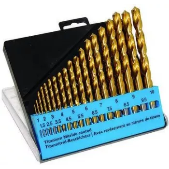 Puuriterade komplekt c.k tools T3291 — 19-osaline HSS-TiN-kattega komplekt metalli ja üldiseks puurimiseks