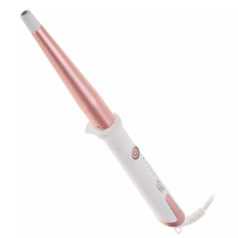 Lokitang Adler AD 2119 — kitsenev 12–25 mm keraamiline toru, reguleeritav 120–200 °C, 45 W, roosa
