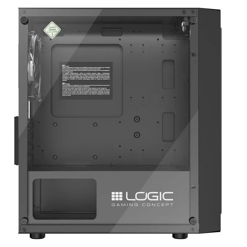 Logic Atos ARGB Mini USB 3.0 Micro Tower korpus, must (AM-ATOS-10-0000000-0002)