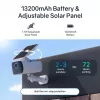Safemo SC1 SolarCam, 4K UHD video, 8× suum, 132° vaateväli, öövaatlus, Wi-Fi 2,4 GHz, 1,5 W päikesepaneel, valge
