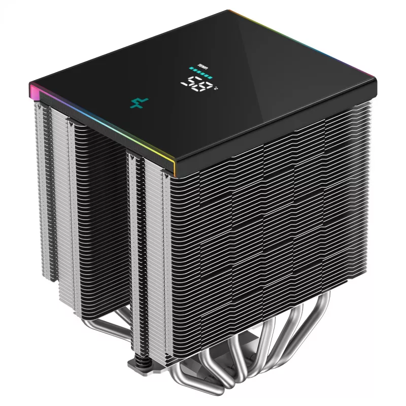 CPU õhujahuti DeepCool AK620 Digital SE, kahetorniline, 6x Ø6mm soojustoru, 2x 120mm PWM ventilaatorit, RGB, kõrgus 161 mm