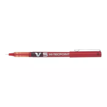Pilot V5 HiTec punane 0,5 mm punase tindiga pastapliiatsid, 12 tk