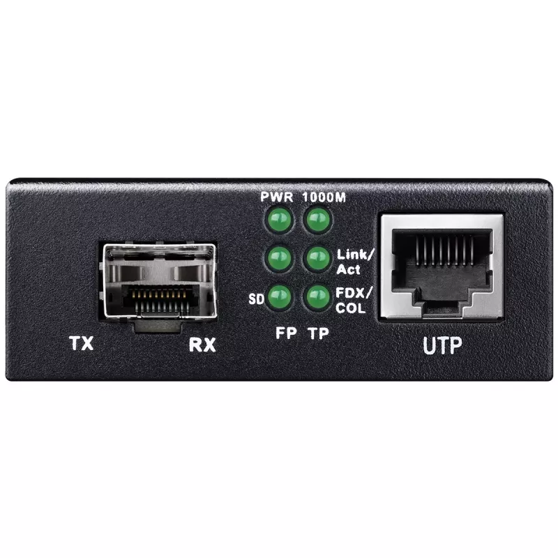 Võrgumeediumimuundur Cudy MC220 — Gigabit (1000 Mbit/s) ühemoodiline SFP 1310 nm, 1x RJ-45, 1x SFP, must