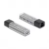 DELOCK USB 3.2 Gen 1 (3.1 Gen 1) 4-pordiline jaotur Type-A + USB-C hostiga (5000 Mbit/s) must/läbipaistev