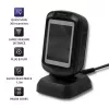 Fikseeritud 1D/2D vöötkoodiluger QOLTEC 50864, LED-andur, USB-juhtmega, must, 145×85×80 mm