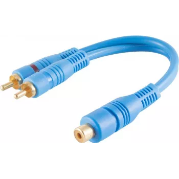 Audio kaabel RCA 2 x RCA ShiverPeaks BS40053 0.2 m Blue