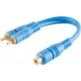 Audio kaabel RCA 2 x RCA ShiverPeaks BS40053 0.2 m Blue